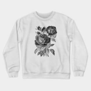 Black Rose Flowers Crewneck Sweatshirt